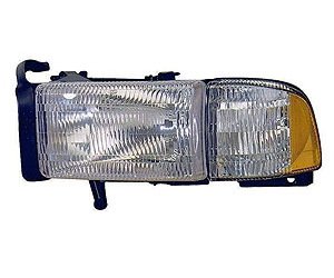 RH H.L. ASSY COMBINATION TYPE C W/ PARK LAMP OLD STYLE DODGE P/U W/ SPORT PKG 94-98 W/O SPORT PKG R1500 94-01 R2500/3500 94-02