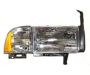RH H.L. ASSY COMBINATION TYPE W/ PARK LAMP OLD STYLE DODGE P/U W/ SPORT PKG 94-98 W/O SPORT PKG R1500 94-01 R2500/3500 94-02