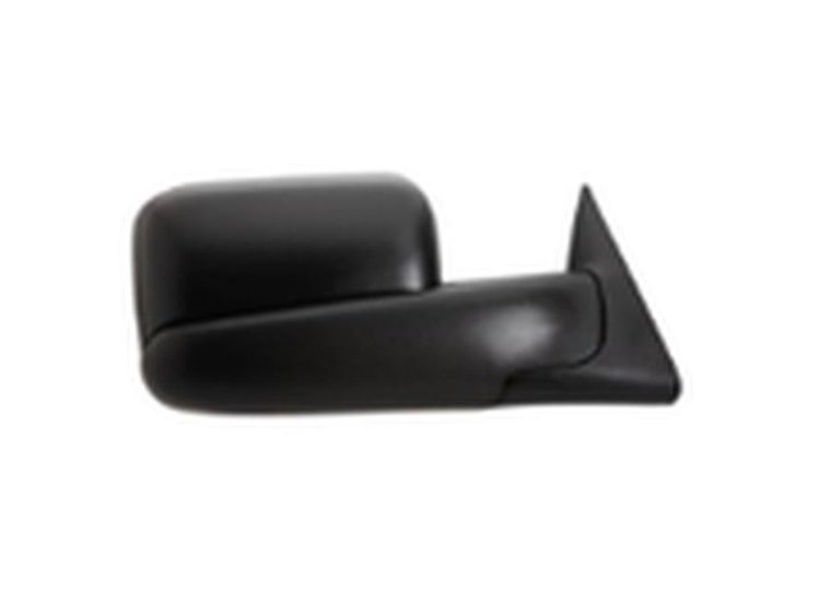 RH DOOR MIRROR MAN NON-HTD TEXT BLK FLDG W/TOW DODGE P/U 02-09