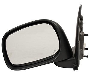 LH DOOR MIRROR PWR HTD TEXT BLK FLDG W/O TOW DODGE P/U 02-09