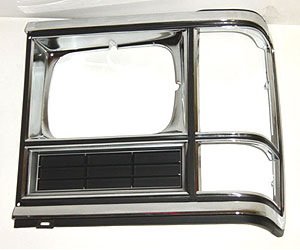 LH H.L. DOOR W/ SINGLE RECT H.L. CHR/SIL/BLK DODGE VAN 86-93