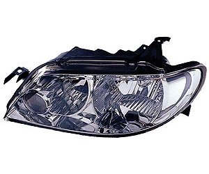 LH H.L. LENS BODY ASSY W/ ALUM BEZEL PROTEGE 5 H-BACK 02-03