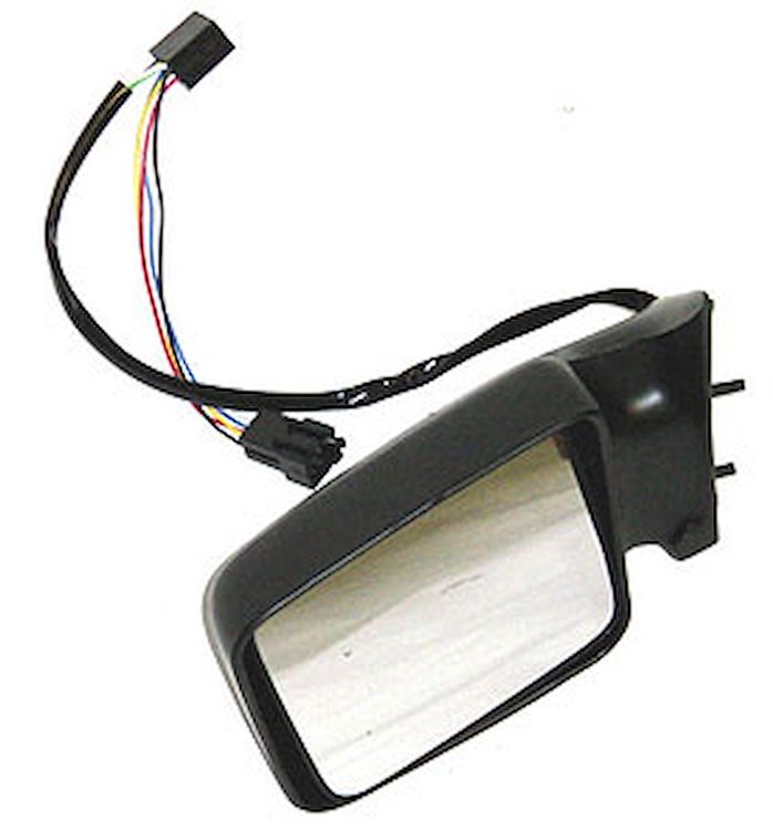 LH RR VIEW MIRROR BLK PWR CARAVAN/VOYAGER/TOWN COUNTRY 87-90