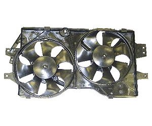 RAD/CON COOLING FAN ASSY BLADE/MOTOR/SHROUD CARAVAN/VOYAGER/TOWN COUNTRY 96-00
