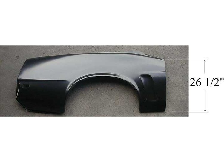 Quarter Panel Skin with Louver 1969 Mustang Hardtop/Convertible