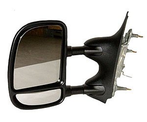 LH DOOR MIRROR MAN NON-HTD TEXT BLK FLDG TELESCOPING TOW TYPE ECONOLINE 03- 11