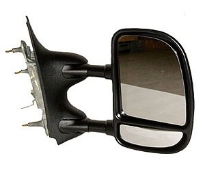 RH DOOR MIRROR MAN NON-HTD TEXT BLK FLDG TELESCOPING TOW TYPE ECONOLINE 03- 11