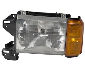 LH H.L. ASSY W/ PARKING LAMP W/O CHR BLK TRIM FORD P/U/BRONCO 87-91