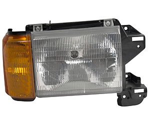 RH H.L. ASSY W/ PARKING LAMP W/O CHR BLK TRIM FORD P/U/BRONCO 87-91