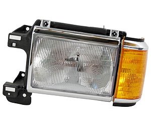 LH H.L. ASSY W/ PARKING LAMP W/ CHR BLK TRIM FORD P/U/BRONCO 87-91