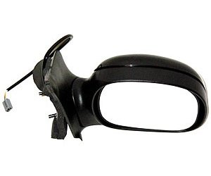 RH DOOR MIRROR PWR NON-HTD TEXT W/GLOSS BLK CVR NON-FLDG CONTOUR TYPE W/O S IGNAL FORD F150/250 LD P