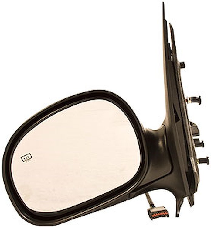 LH DOOR MIRROR PWR HTD TEXT W/CHR CVR FLDG CONTOUR TYPE W/O SIGNAL EXPEDITI ON 97-02