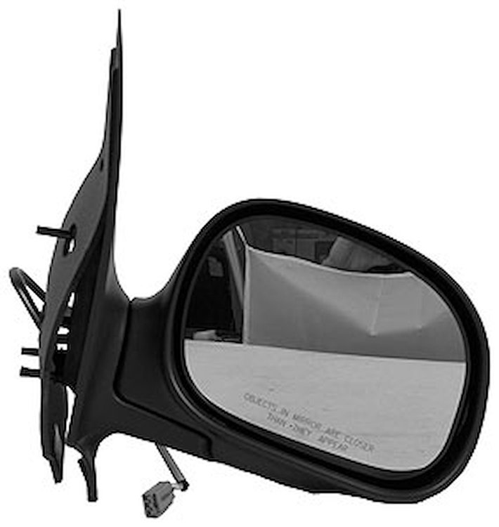 RH DOOR MIRROR PWR NON-HTD TEXT W/GLOSS BLK CVR FLDG CONTOUR TYPE W/O SIGNA L EXPEDITION 97-02 CREWCAB P/U 01