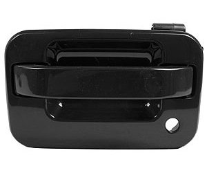 LH OUTR FT DR HDL P BLK SMOOTH W/O KEYLESS ENTRY FORD F150 P/U 04-08
