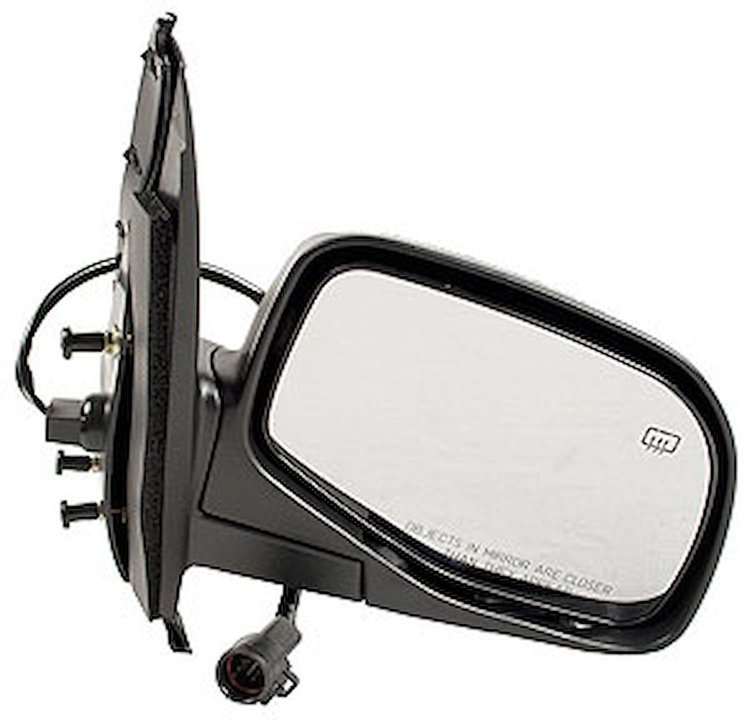 LH DOOR MIRROR PWR HTD SMOOTH BLK P FLDG WINDSTAR 99-00