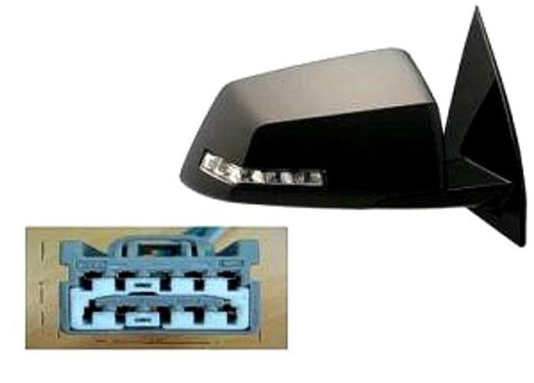 RH MIRROR HTD FLDNG 2ND SGNL LMP P ACADIA 07-10 OUTLK 08-10
