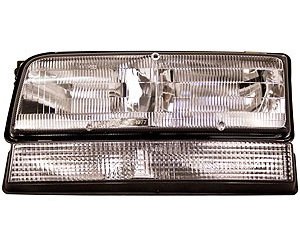 LH H.L. COMBINATION TYPE W/ PARK/SIG LAMP W/ BLK EDGED LENS PARK AVE/ULTRA 91-93 LESABRE 92-93