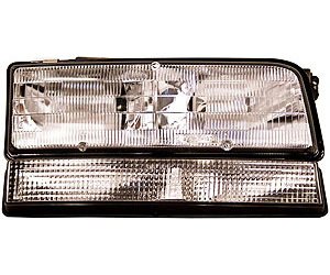 RH H.L. COMBINATION TYPE W/ PARK/SIG LAMP W/ BLK EDGED LENS PARK AVE/ULTRA 91-93 LESABRE 92-93