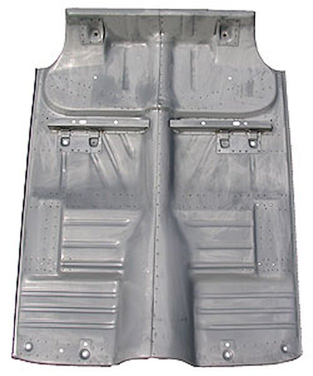 Complete Floor Pan Assembly - Coated 1955-57 Convertible