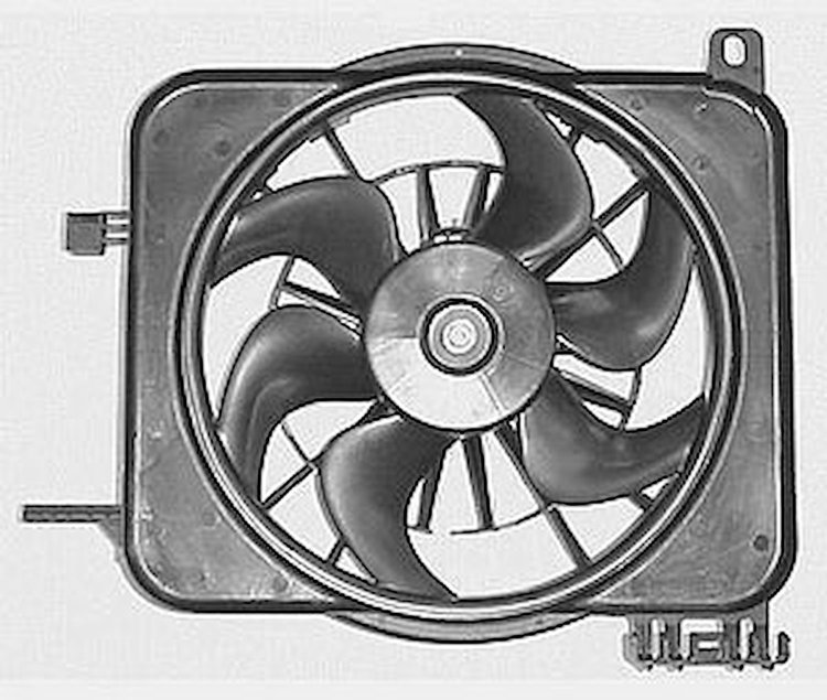 RAD/CON COOLING FAN ASSY BLADE/MOTOR/SHROUD W/ AIR CAVALIER/SUNFIRE 95-05