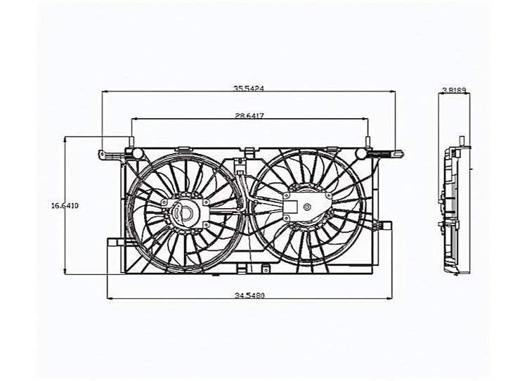 RAD DL FAN ASSY NO RR AC TRRZA/UPLNDR/TRNSPRT/MNTNA 05-06