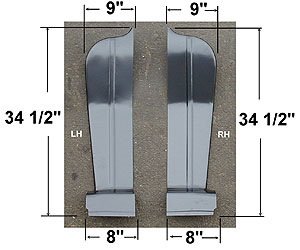 Trunk Floor Side Panel 1968-72