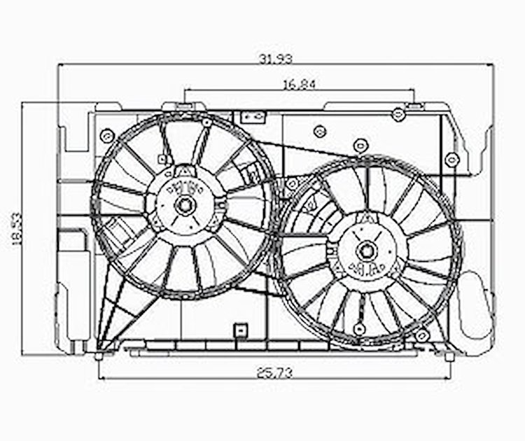 RAD/CON COOLING FAN ASSY BLADE/MOTOR/SHROUD 2.4L ENG RAV4 06-08 2.5L ENG RAV4 09-11