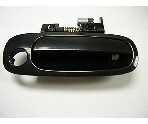 RH FT OTR DR HANDLE FLAT BLK COROLLA 98-02