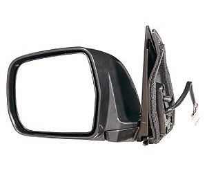 LH DOOR MIRROR PWR HTD GLOSS BLK P FLDG HIGHLANDER/HYBRID 01-07