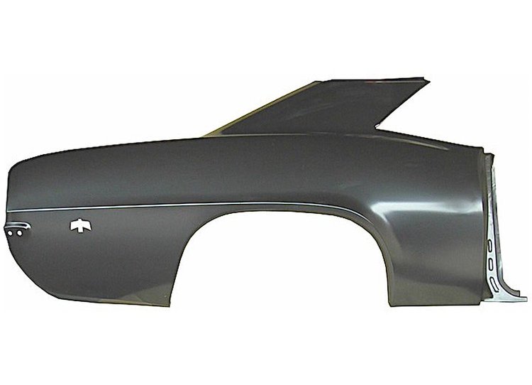 Complete Quarter Panel with Bird Marker Light Hole 1969 Coupe