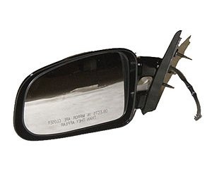 LH DOOR MIRROR PWR NON-HTD GLOSS BLK NON-FLDG W/AERODYNAMIC HOLE GRAND AM S E 99-01 GT 00-02