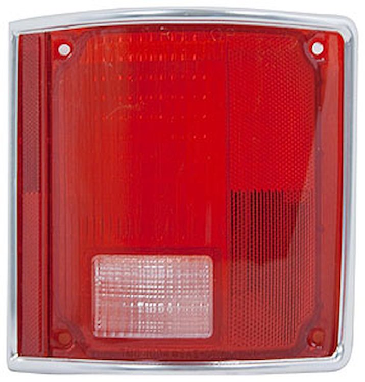 RH TAILLAMP LENS W/ CHR TRIM CHEVY/GMC P/U 73-87 BLAZER/JIMMY/SUBURBAN 73- 91