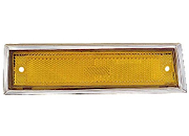 RH FT SIDEMARKER LAMP AMBER W/CHR TRIM CHEVY/GMC P/U 81-87 BLAZER/JIMMY/SU BURBAN 81-91