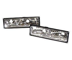 PERFORMANCE PARK/SIG LAMP W/ CRYSTAL PROJ. BLK TRIM FOR COMP H.L. SET OF 2