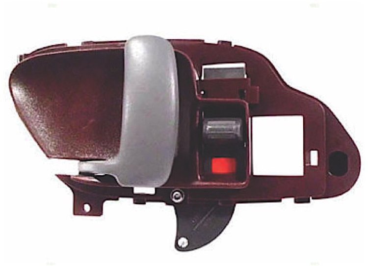 LH INNR FT DR HDL RED PLASTIC CHEVY/GMC C/K P/U 95-02 BLAZER/TAHOE/YUKON 9 5-00 SUBURBAN 95-99 ESCALADE/YUKON DENALI 99-00