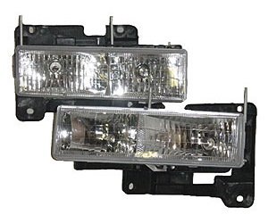PERFORMANCE H.L. SET CRYSTAL PROJECTION BEAM CHEVY/GMC C/K P/U 88-02 BLAZE R/TAHOE/YUKON 92-00 SUBURBAN 92-99