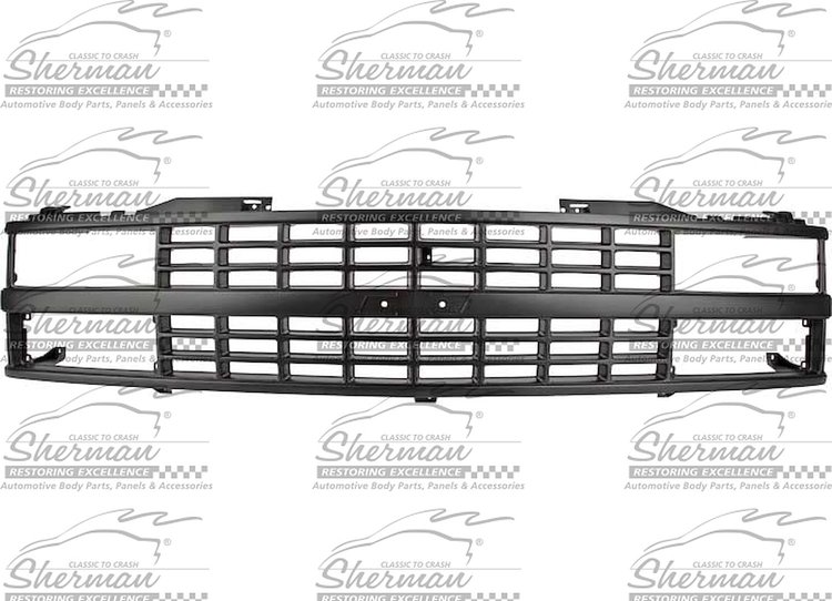 SHE900-99-4 Grille for Select 1988-1993 Chevrolet Trucks, Blazer, Suburban w/Dual Composite Headlamps [Black]