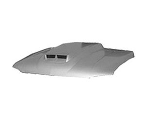 COWL INDUCTION HOOD W/ RAM AIR SPLIT SINGLE SCOOP SIERRA CLASSIC 99-07 YUK ON/YUKON XL/DENALI 00-06