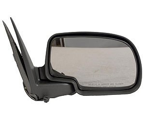 RH DOOR MIRROR PWR NON-HTD TEXT W/GLOSS BLK CVR P FLDG SILVERADO/SIERRA 9 9-02