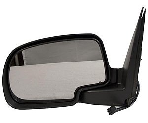 LH DOOR MIRROR PWR NON-HTD TEXT BLK W/CHR CVR FLDG SILVERADO/SIERRA 99-02