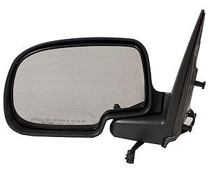 LH DOOR MIRROR PWR HTD TEXT W/CHR CVR NON-FLDG SILVERADO/SIERRA 99-02