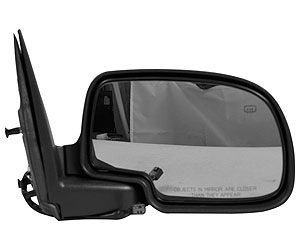 RH DOOR MIRROR PWR HTD TEXT W/GLOSS BLK CVR P FLDG SILVERADO/SIERRA 99-02