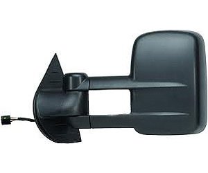 LH DOOR MIRROR PWR HTD TEXT BLK FLDG TELESCOPING TOW TYPE W/VISIBLE ILLUM S IGNAL ARROW SILVERADO/SIERRA 07-11