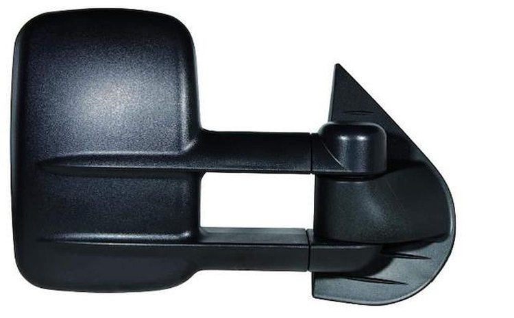 RH DOOR MIRROR MAN NON-HTD TEXT BLK FLDG TELESCOPING TOW TYPE W/O SIGNAL SI LVERADO/SIERRA 07-11