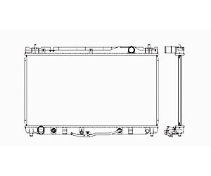 RADIATOR 1 ROW W/ OR W/O AIR 3.0L V6 MARKED 2027 CAMRY 02-06 LEXUS ES300/3 30 02-03 3.3L SOLARA 05-06