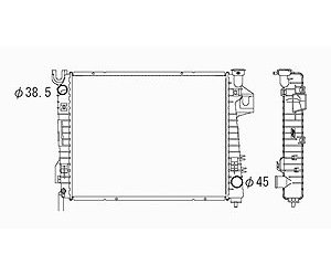 RADIATOR 1 ROW W/ OR W/O AIR GAS ENG 5.9 V8 DODGE P/U 02-06 R2500/3500 03-04