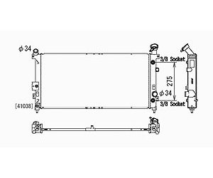 RADIATOR 1 ROW W/ OR W/O AIR W/ HDC VENTURE/SILHOUETTE/TRANS SPORT/MONTANA/ AZTEK 01-05 UPLANDER/MON