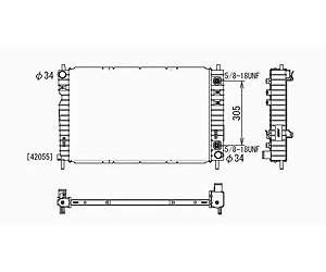 RADIATOR 1 ROW W/ OR W/O HDC W/ OR W/O AIR 3.4L V6 EQUINOX 05