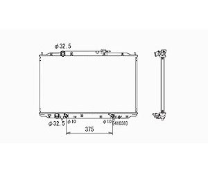 RADIATOR 1 ROW W/ OR W/O AIR W/ OR W/O HDC ODYSSEY 05-10