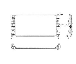 RAD 1 ROW W/O OR W/O AIR/HDC IMPALA/MONTE CARLO 5.3L 06-11